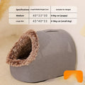 Stylish Thickened Insulated Enclosed Cat Bed - seenewpaw
