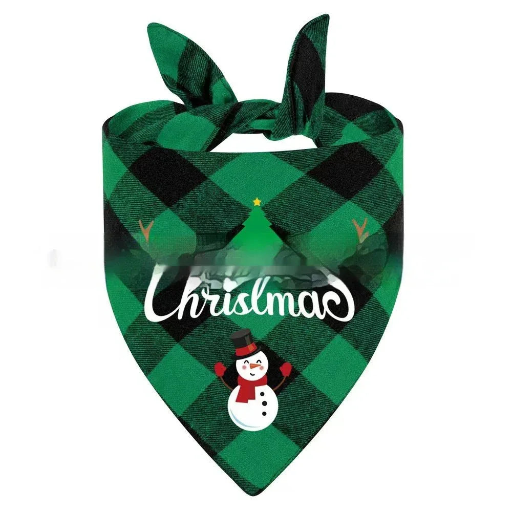 Wan Christmas Pet Triangle Plaid - seenewpaw