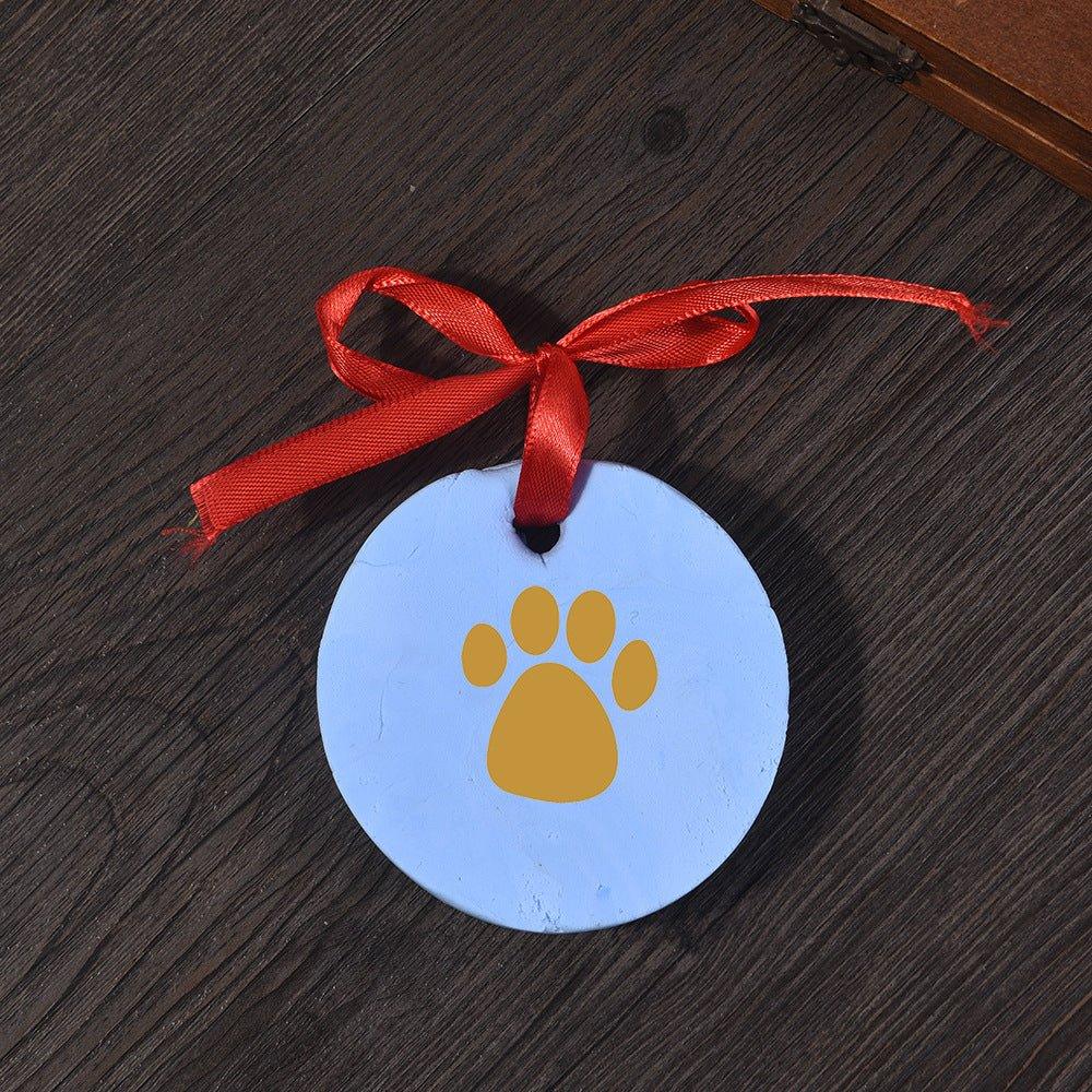 White Pet Cat And Dog Paw DIY Ink Pad Souvenir - seenewpaw