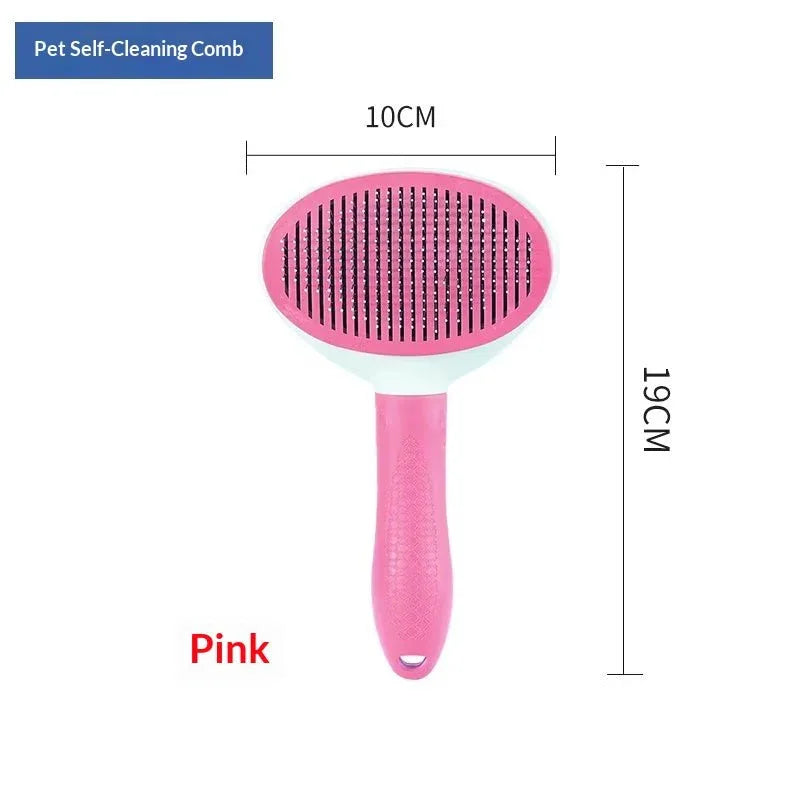 One - click Pet Hair Removal Steel Comb For Cats And Dogs - seenewpaw