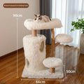Solid Wood Space - saving Cat Tree - seenewpaw