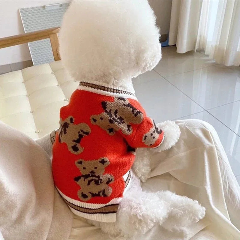 Pet Knitted Sweater For Teddy Bichon Frise, And Small Puppies - seenewpaw