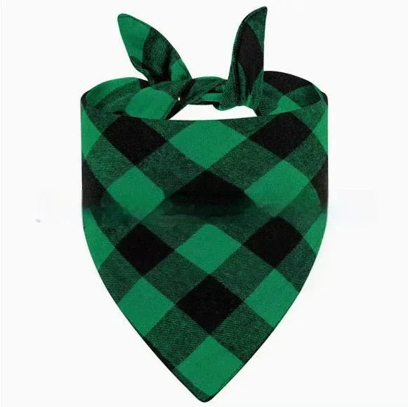 Wan Christmas Pet Triangle Plaid - seenewpaw