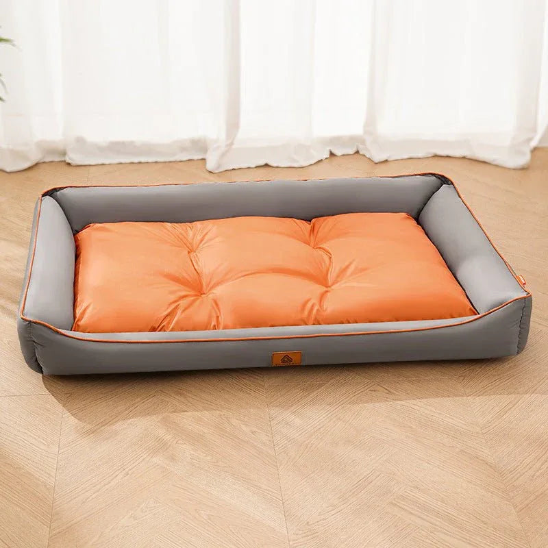 Oxford Fabric Waterproof Dog Bed Color - block Dog Mat All - season Pet Nest Cool Square Dog Sleeping Pad - seenewpaw