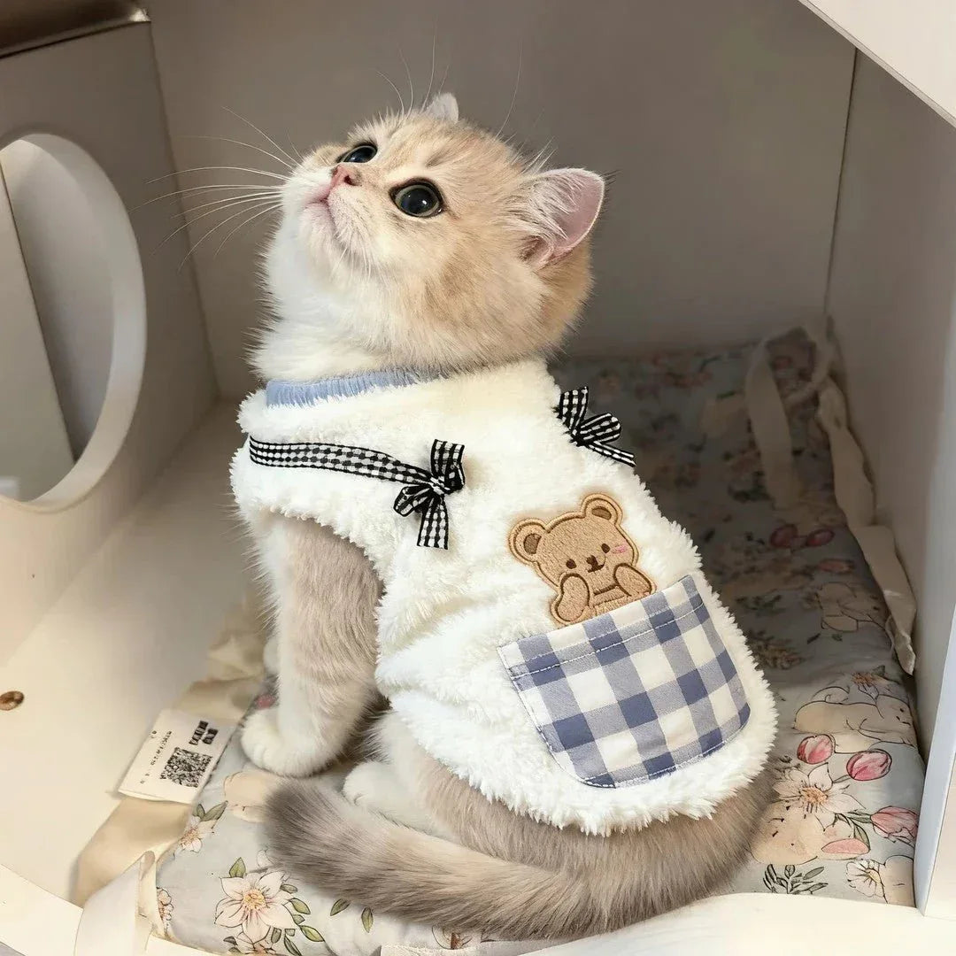 Cat Clothes Autumn And Winter Style Anti - shedding Warm Fleece Clothing - seenewpaw