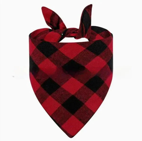 Wan Christmas Pet Triangle Plaid - seenewpaw