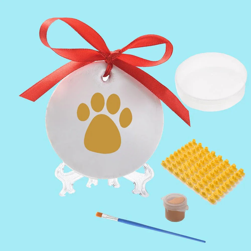 White Pet Cat And Dog Paw DIY Ink Pad Souvenir - seenewpaw