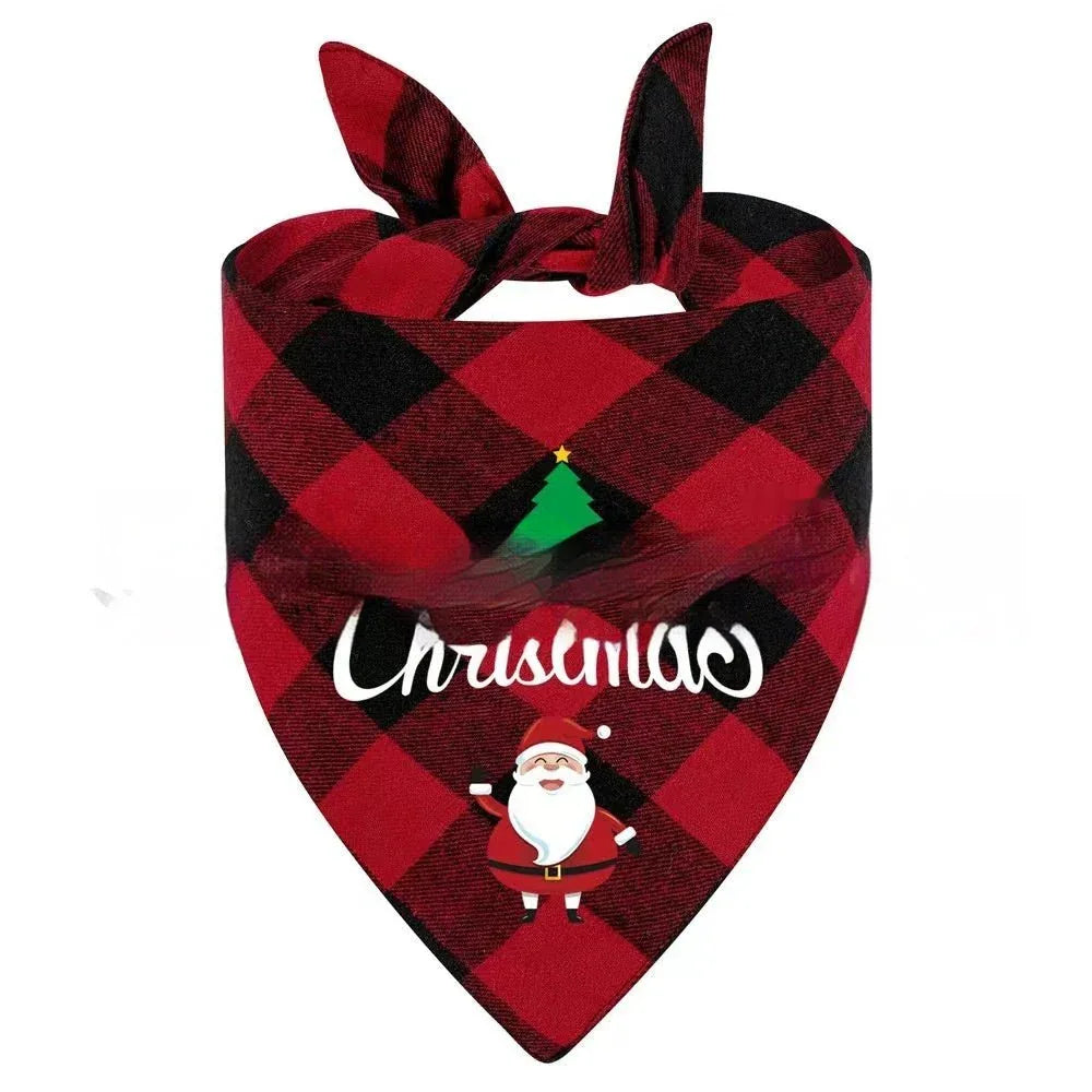 Wan Christmas Pet Triangle Plaid - seenewpaw