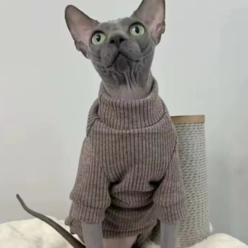 AutumnWinter Hairless Cat Clothes Devon Sphinx Cat Thickened - seenewpaw