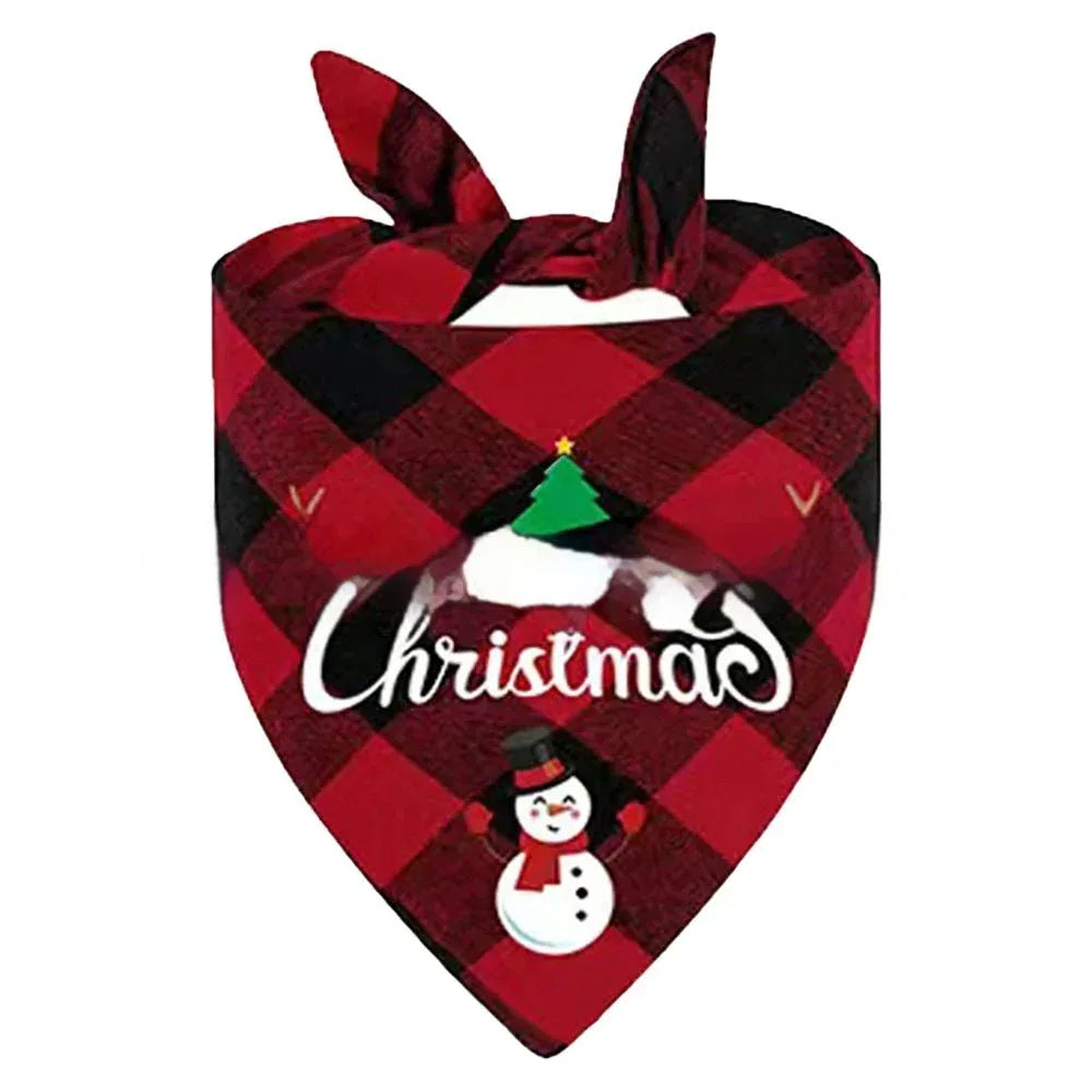 Wan Christmas Pet Triangle Plaid - seenewpaw