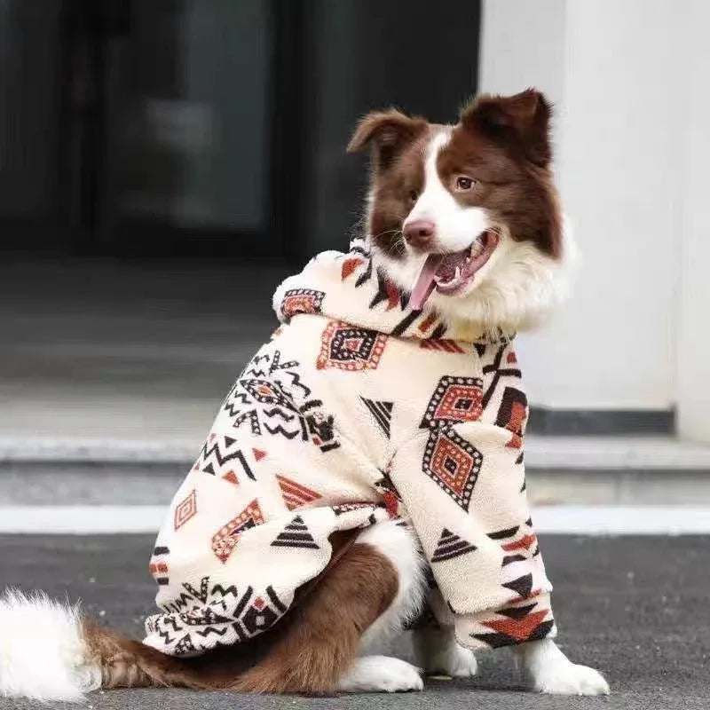 Thick Warm Arctic Fleece Winter Coat For Large Dogs - seenewpaw