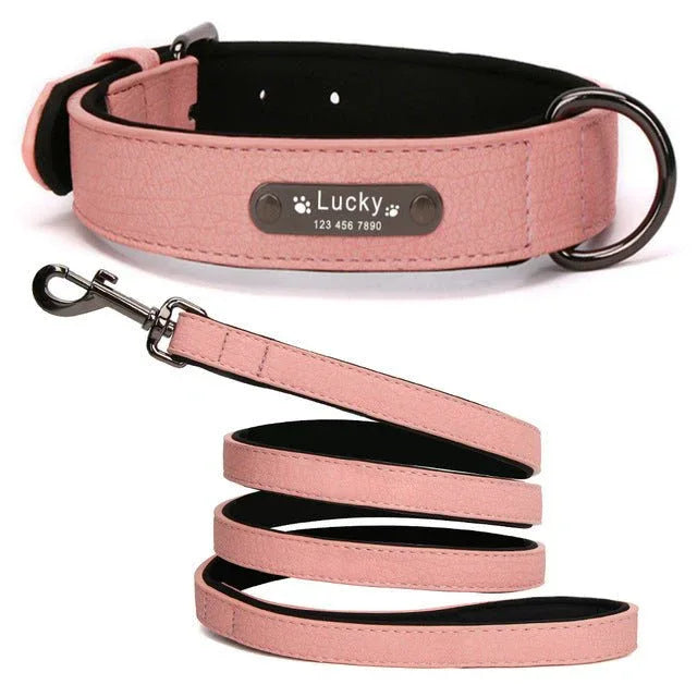 Soft Leather Dog Collar Collar For Large Dogs - seenewpaw