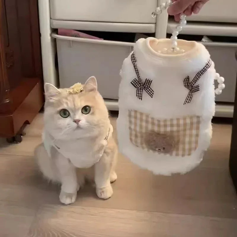 Cat Clothes Autumn And Winter Style Anti - shedding Warm Fleece Clothing - seenewpaw