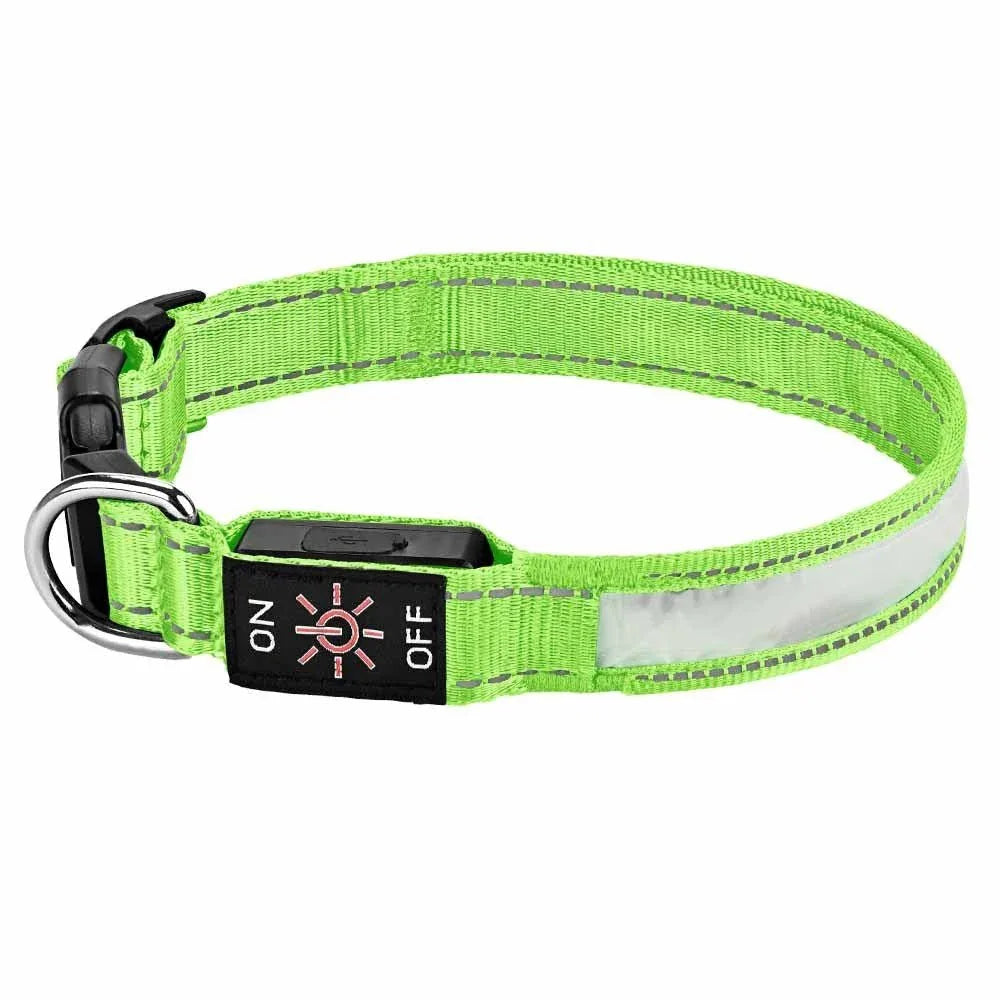 Multi - Color High - Visibility Rechargeable Pet Glow Collar - seenewpaw