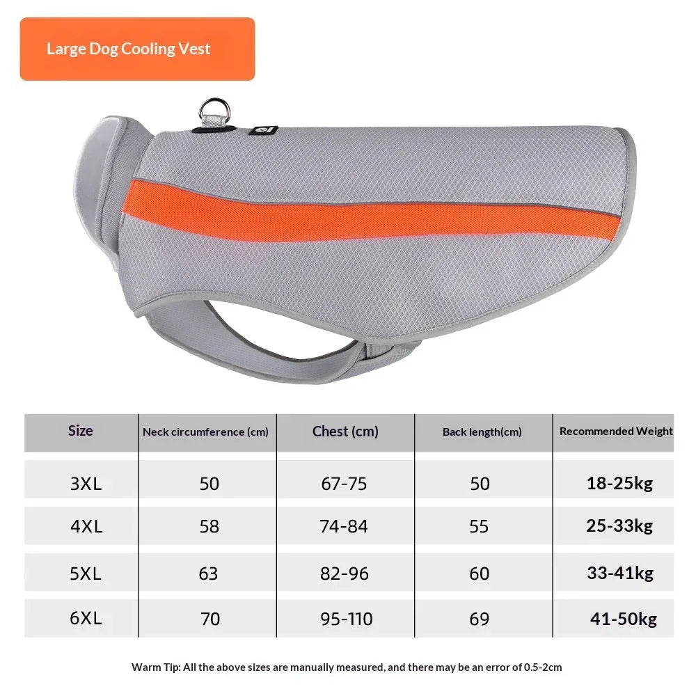 Cooling Vest For Medium And Large Dogs Pet Clothing For Heatstroke Prevention - seenewpaw