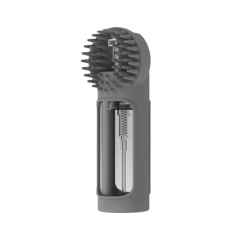 Silicone 2 - in - 1 Multi - Functional Pet Bath Brush - seenewpaw