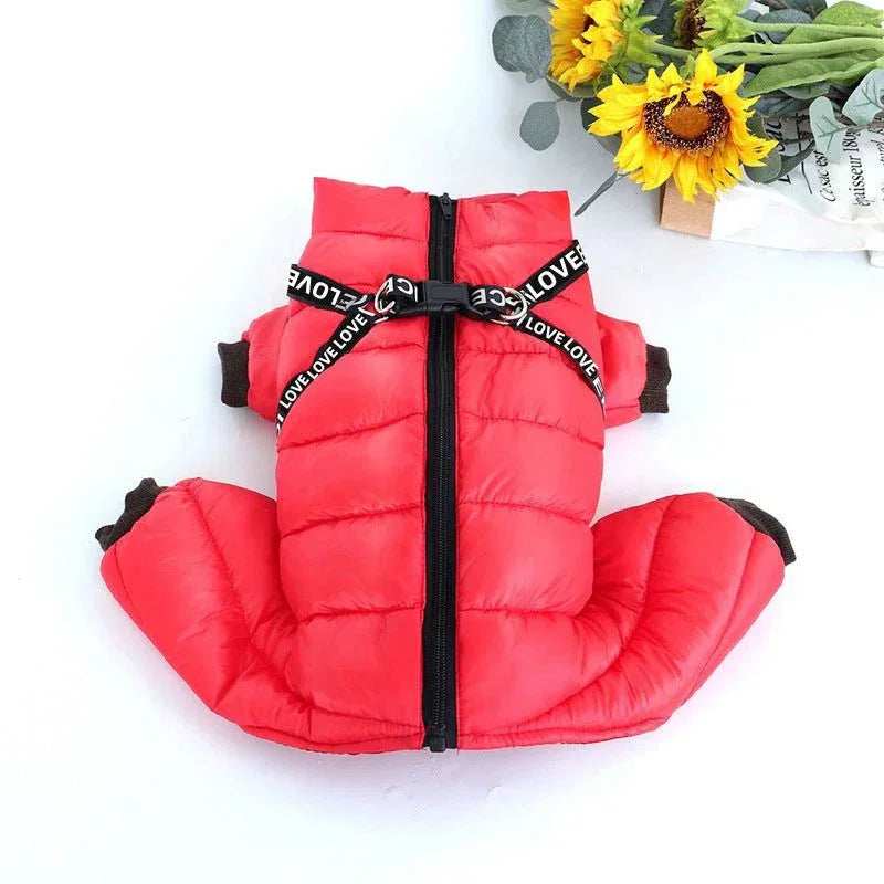 Pet Thickened Windproof Four - legged Warm Clothing - seenewpaw