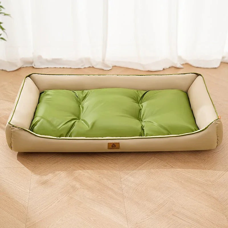 Oxford Fabric Waterproof Dog Bed Color - block Dog Mat All - season Pet Nest Cool Square Dog Sleeping Pad - seenewpaw