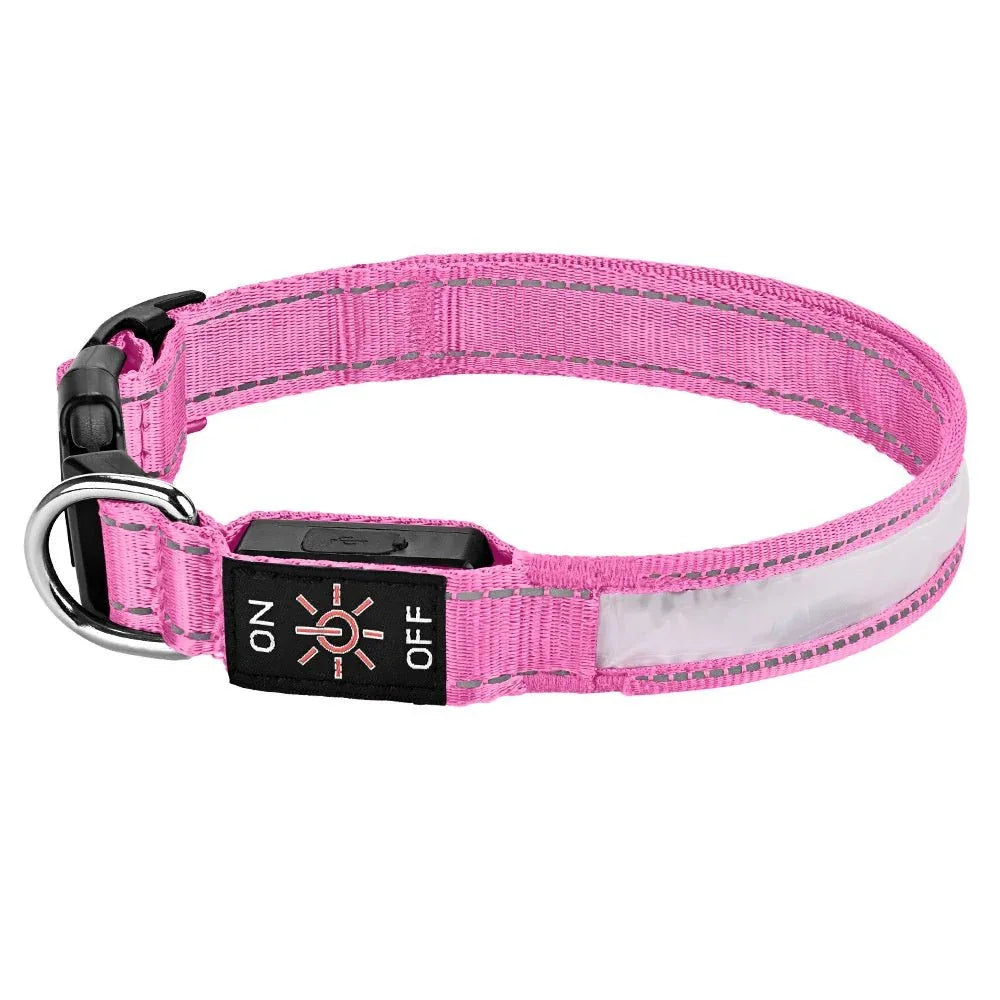 Multi - Color High - Visibility Rechargeable Pet Glow Collar - seenewpaw
