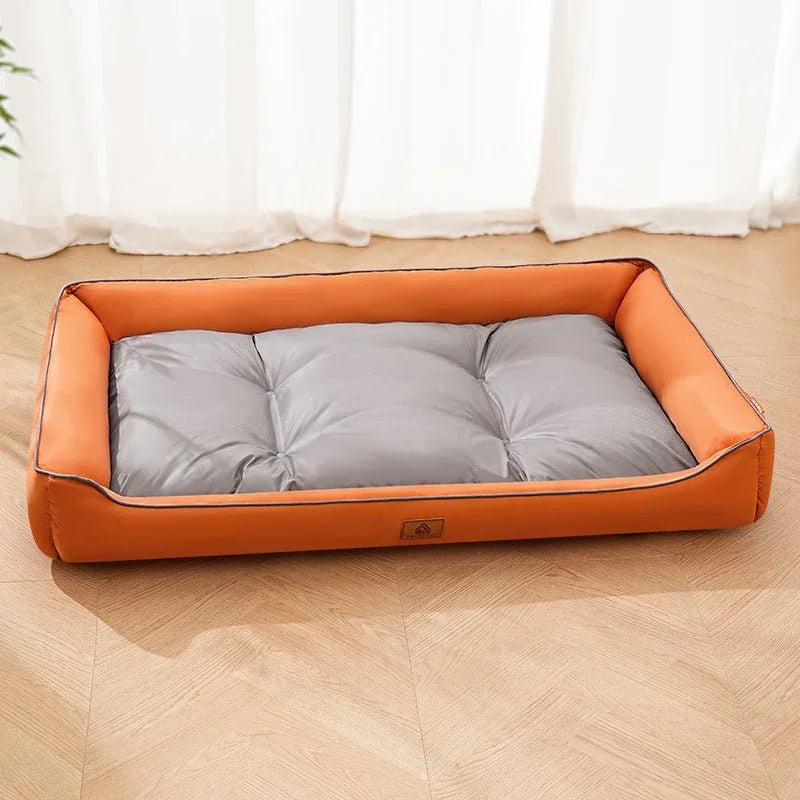 Oxford Fabric Waterproof Dog Bed Color - block Dog Mat All - season Pet Nest Cool Square Dog Sleeping Pad - seenewpaw