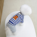 Pet Dog Hoodie With Twenty Five Stripes Casual Style Set - seenewpaw