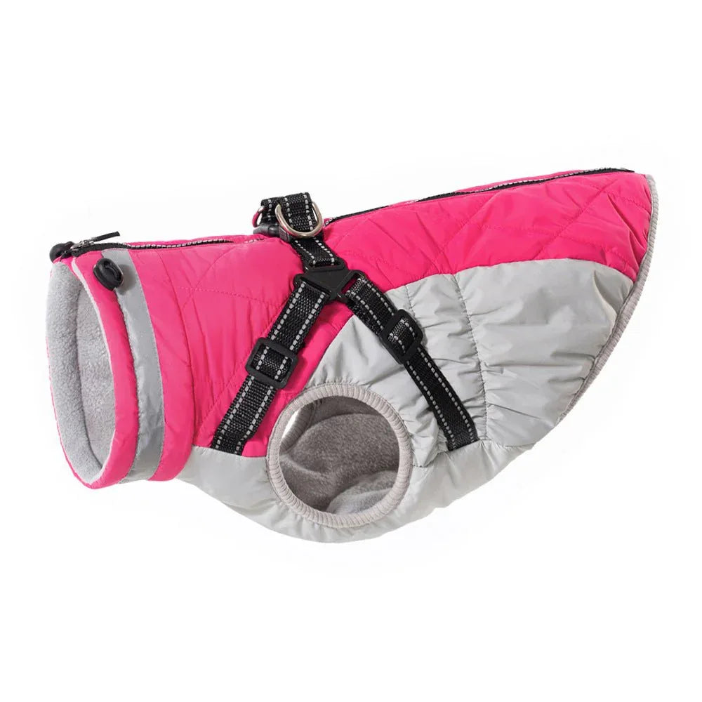 Dog AutumnWinter Fleece - Lined, Warm, And Waterproof Zip - Up Jacket - seenewpaw