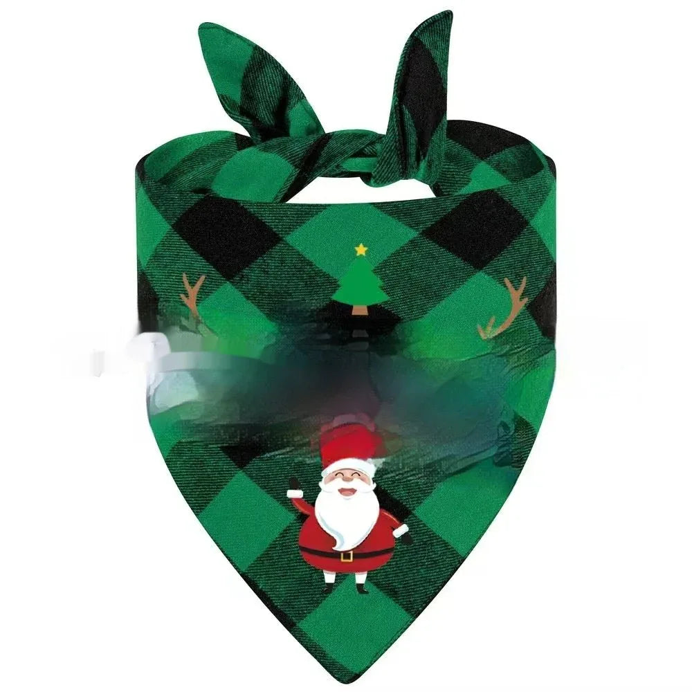 Wan Christmas Pet Triangle Plaid - seenewpaw