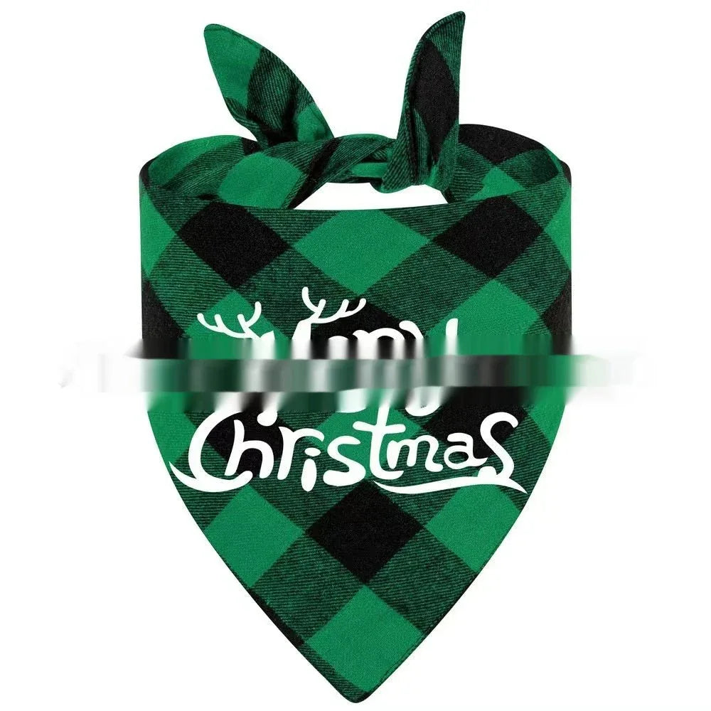 Wan Christmas Pet Triangle Plaid - seenewpaw