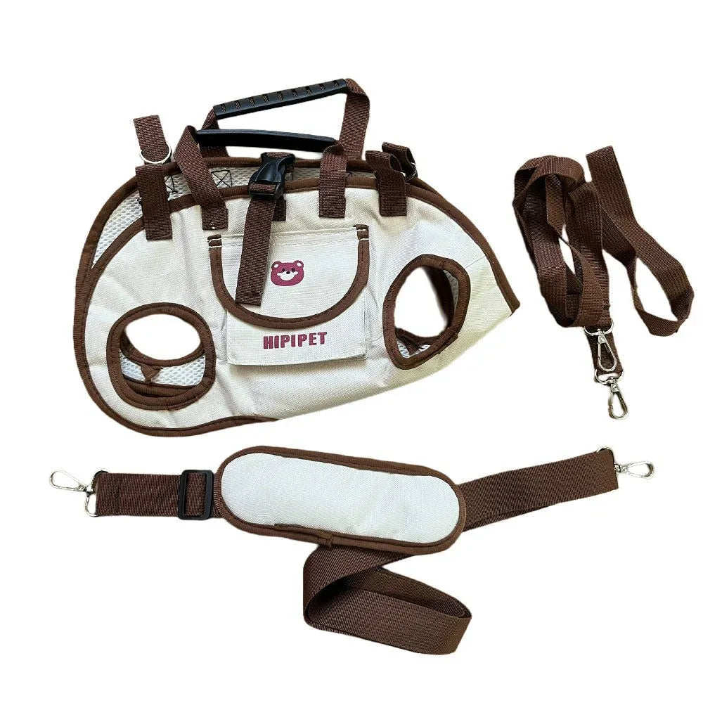 Set Of 3 Outdoor Traction Backpacks For Dogs, Featuring A Portable And Breathable Design, Including A Leash And Harness For Both Cats And Dogs, Suitable For Carrying Or As A Crossbody Bag, Ideal For P - seenewpaw