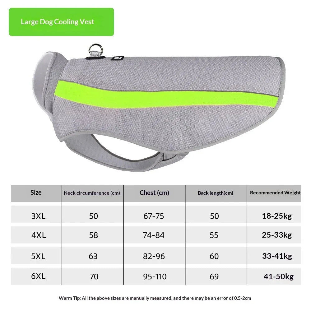 Cooling Vest For Medium And Large Dogs Pet Clothing For Heatstroke Prevention - seenewpaw
