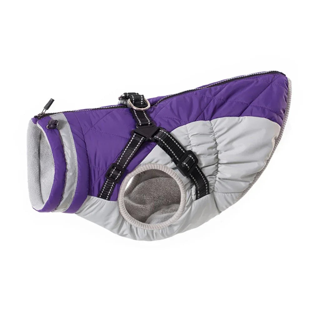 Dog AutumnWinter Fleece - Lined, Warm, And Waterproof Zip - Up Jacket - seenewpaw