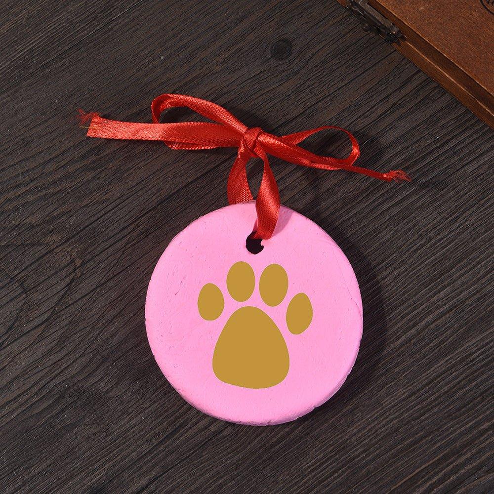 White Pet Cat And Dog Paw DIY Ink Pad Souvenir - seenewpaw