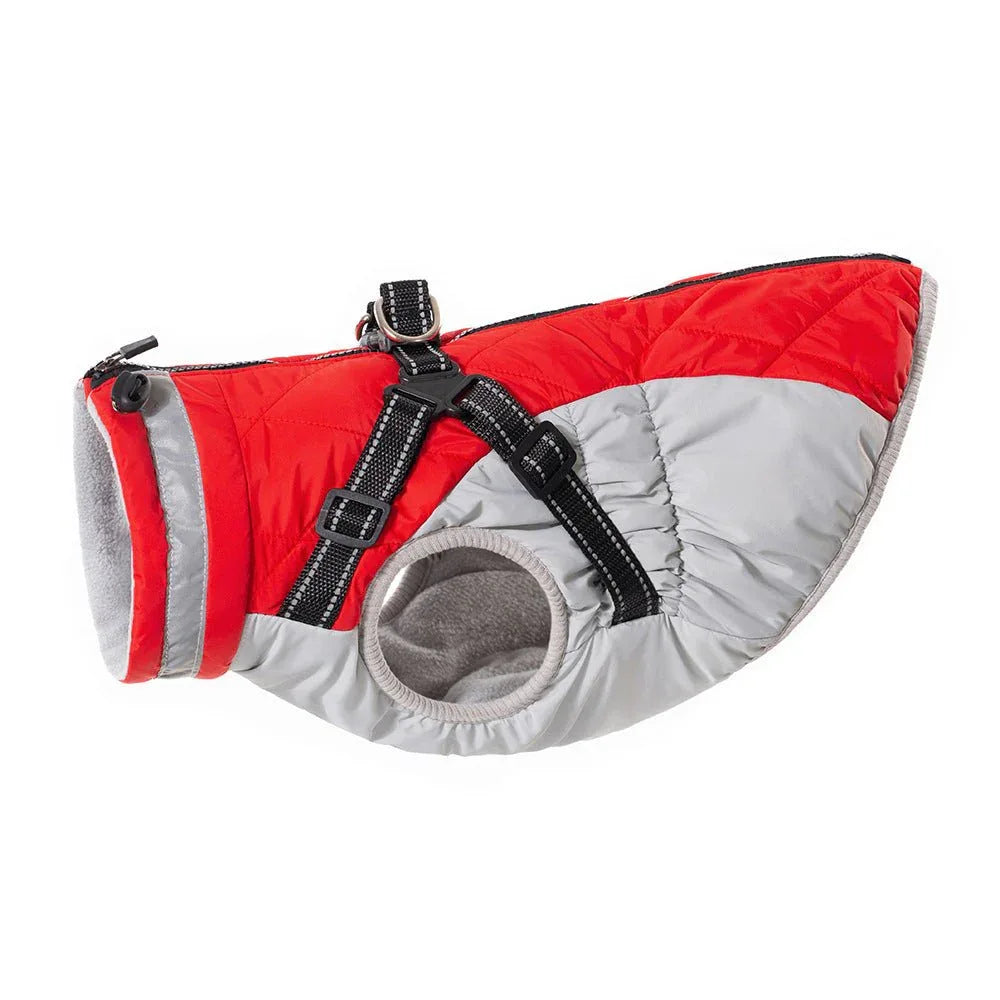 Dog AutumnWinter Fleece - Lined, Warm, And Waterproof Zip - Up Jacket - seenewpaw