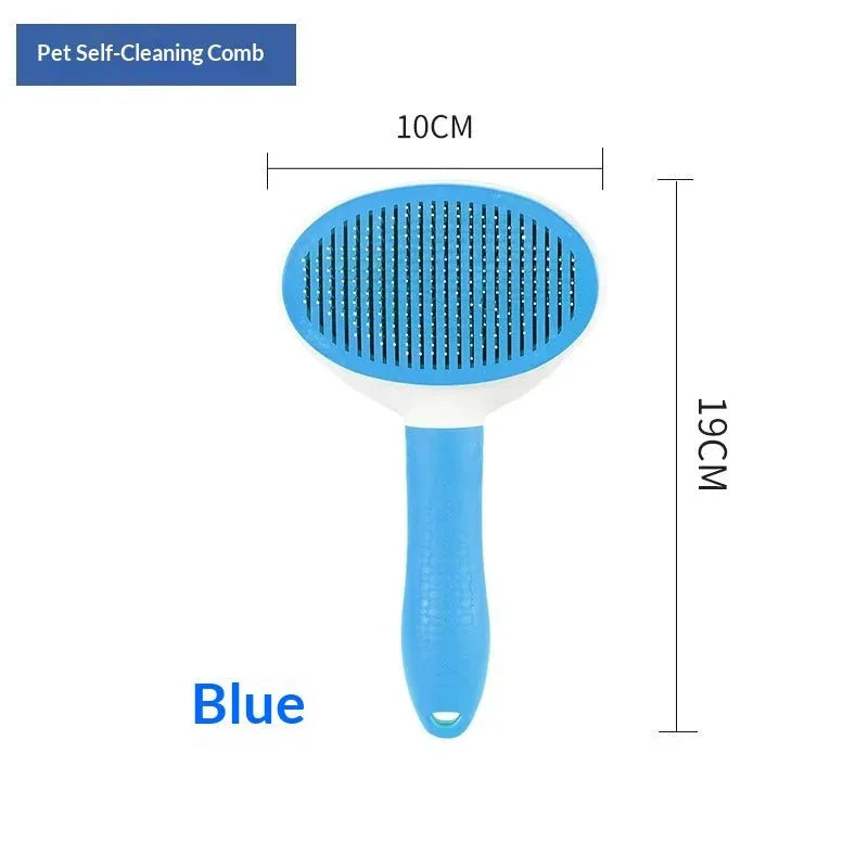 One - click Pet Hair Removal Steel Comb For Cats And Dogs - seenewpaw