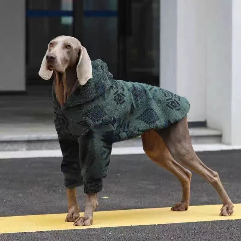 Thick Warm Arctic Fleece Winter Coat For Large Dogs - seenewpaw