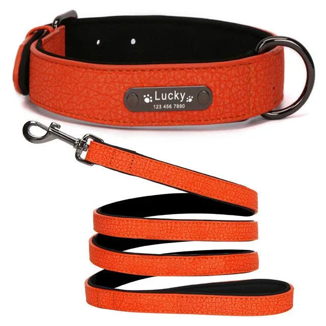 Soft Leather Dog Collar Collar For Large Dogs - seenewpaw
