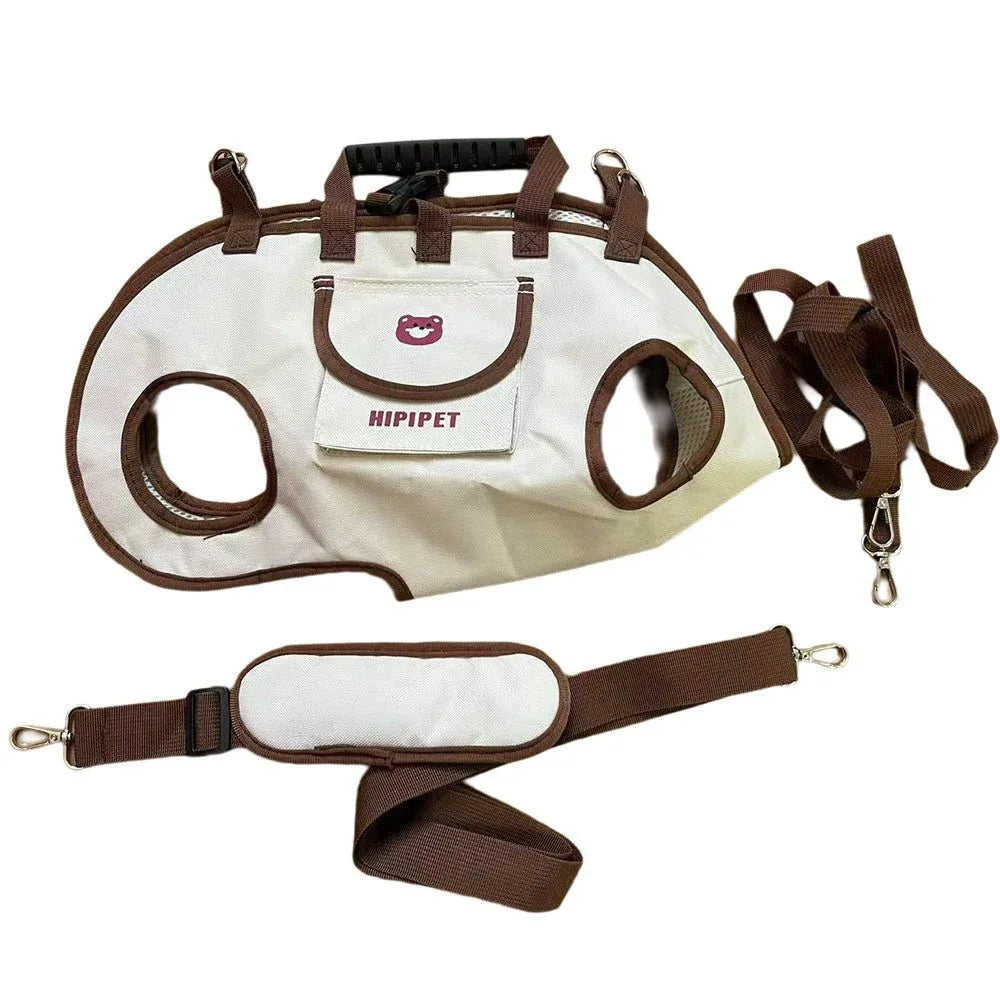 Set Of 3 Outdoor Traction Backpacks For Dogs, Featuring A Portable And Breathable Design, Including A Leash And Harness For Both Cats And Dogs, Suitable For Carrying Or As A Crossbody Bag, Ideal For P - seenewpaw