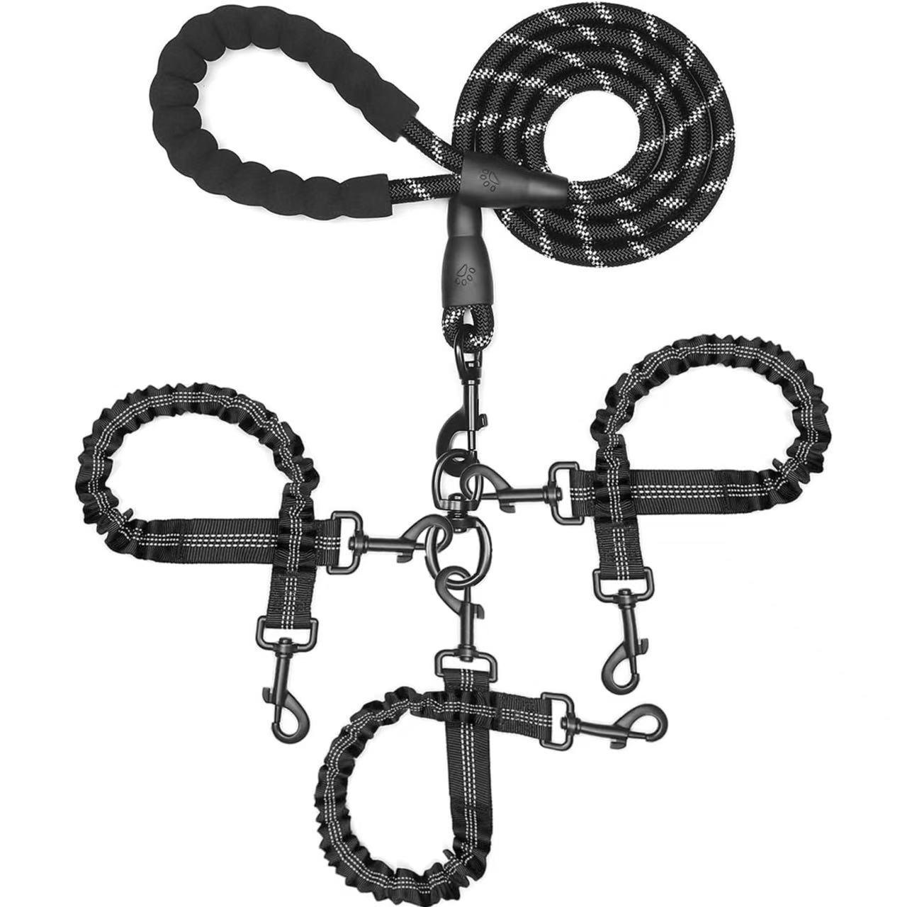 Adjustable High Elasticity Glow - in - the - Dark Anti - Tangle Dog Leash - seenewpaw