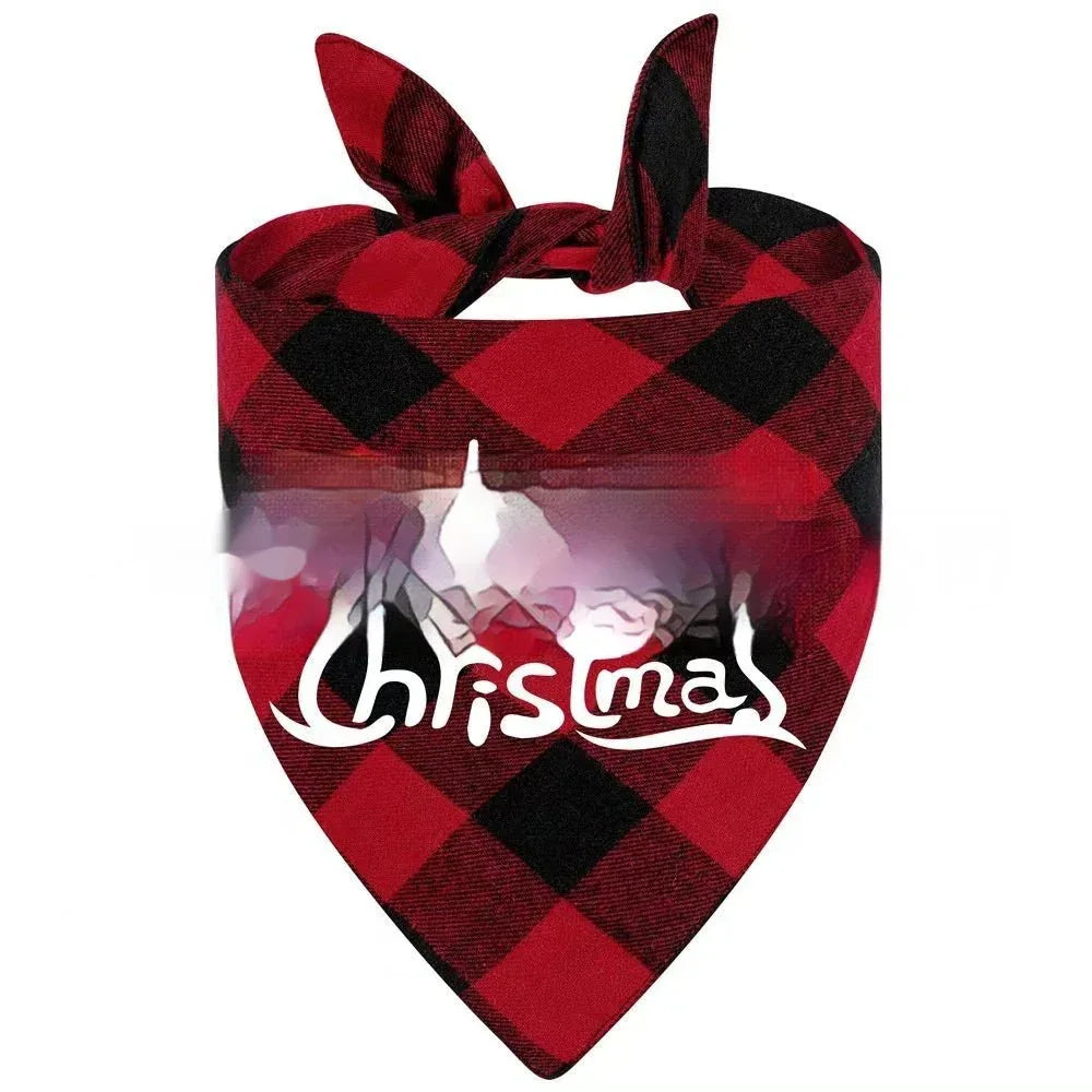 Wan Christmas Pet Triangle Plaid - seenewpaw