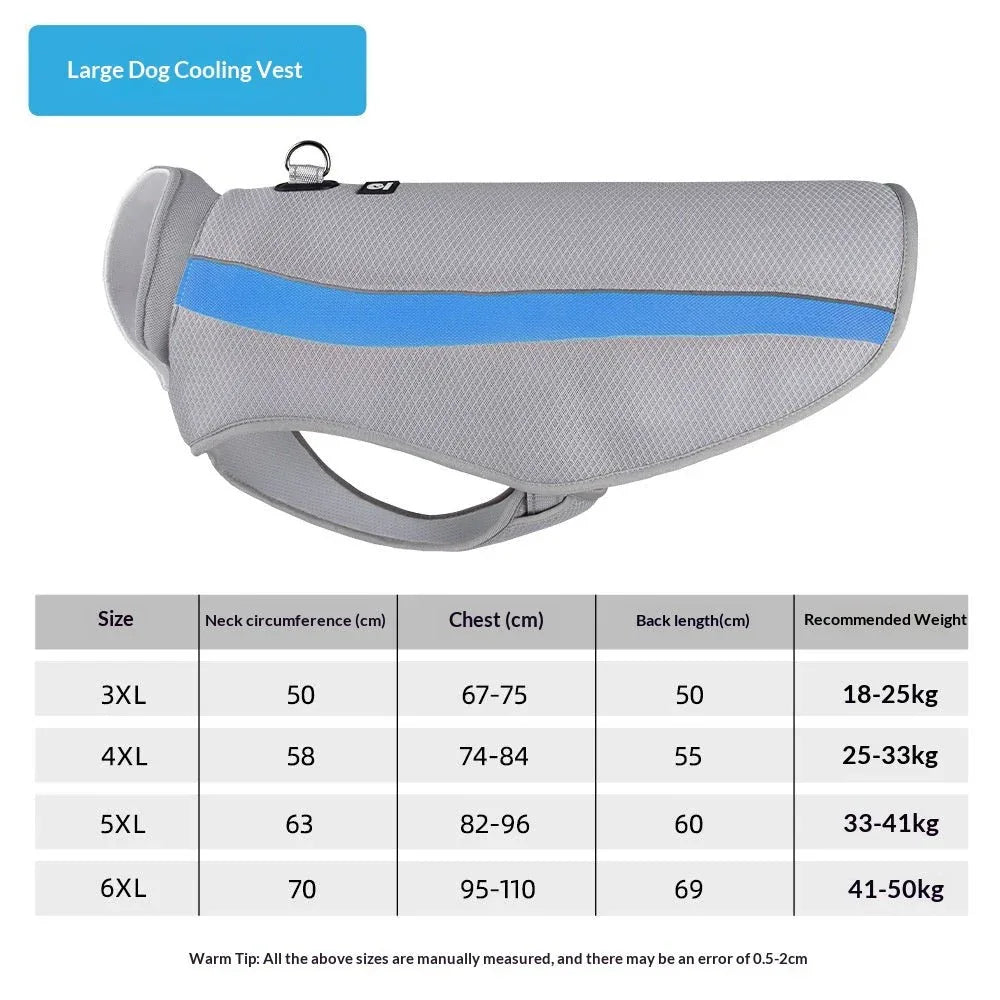 Cooling Vest For Medium And Large Dogs Pet Clothing For Heatstroke Prevention - seenewpaw