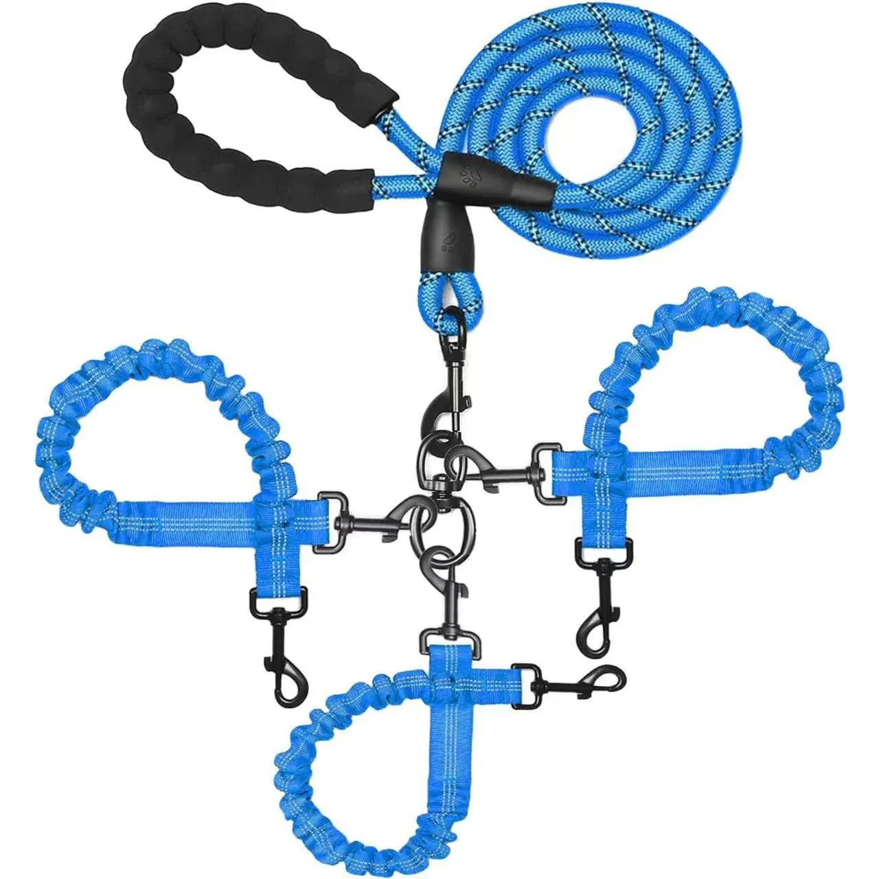 Adjustable High Elasticity Glow - in - the - Dark Anti - Tangle Dog Leash - seenewpaw